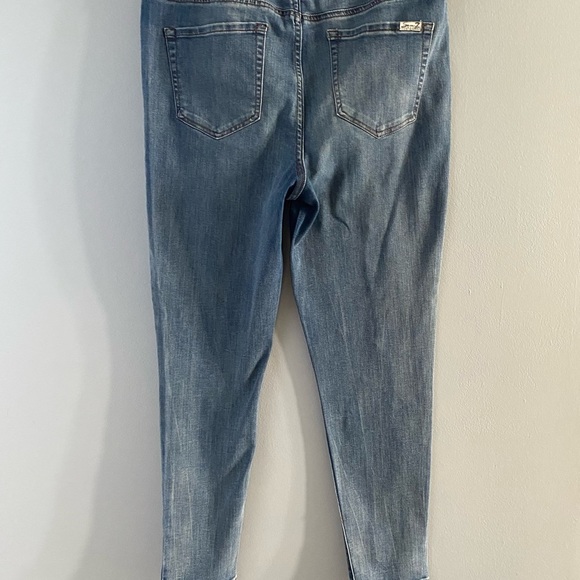 Seven 7 Blue Jeans 34x29 Pearls High Rise Skinny Tag Size 16 - Picture 5 of 14